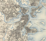 1890 Topo Map of Boston Massachusetts