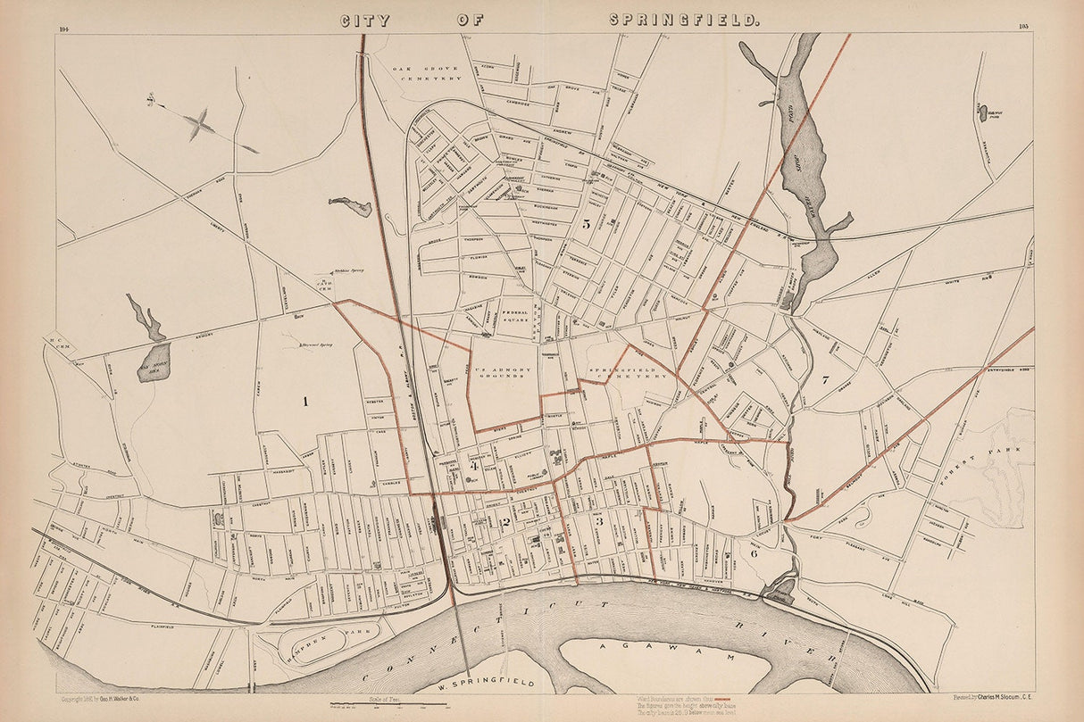 1891 Map of Springfield Massachusetts