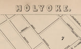 1891 Map of Holyoke Massachusetts
