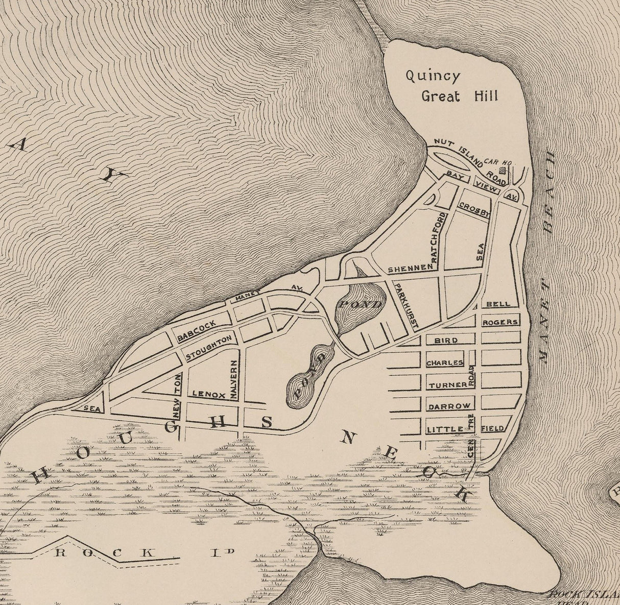 1891 Map of Quincy Massachusetts