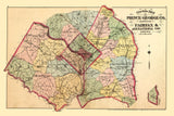 1879 Map of Prince George County Maryland Fairfax and Alexandria Virginia