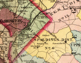 1879 Map of Prince George County Maryland Fairfax and Alexandria Virginia