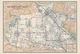 1923 Map of San Fernando Valley California