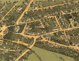 1877 Panoramic Map of Quincy Massachusetts