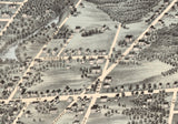 1878 Panoramic Map of Brockton Massachusetts