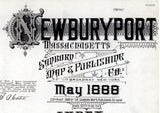 1888 Town Map of Newburyport Essex County Massachusetts