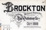 1889 Town Map of Brockton Plymouth County Massachusetts