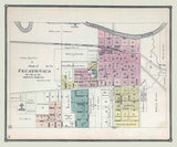 1886 Map of Pecatonica Winnebago County Illinois