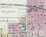 1886 Map of Pecatonica Winnebago County Illinois