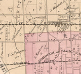 1875 Map of Marcus Hook Delaware County Pennsylvania