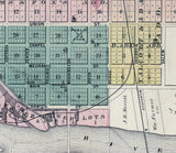1886 Map of Rockton Winnebago County Illinois