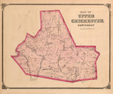 1875 Map of Upper Chichester Township Delaware County Pennsylvania