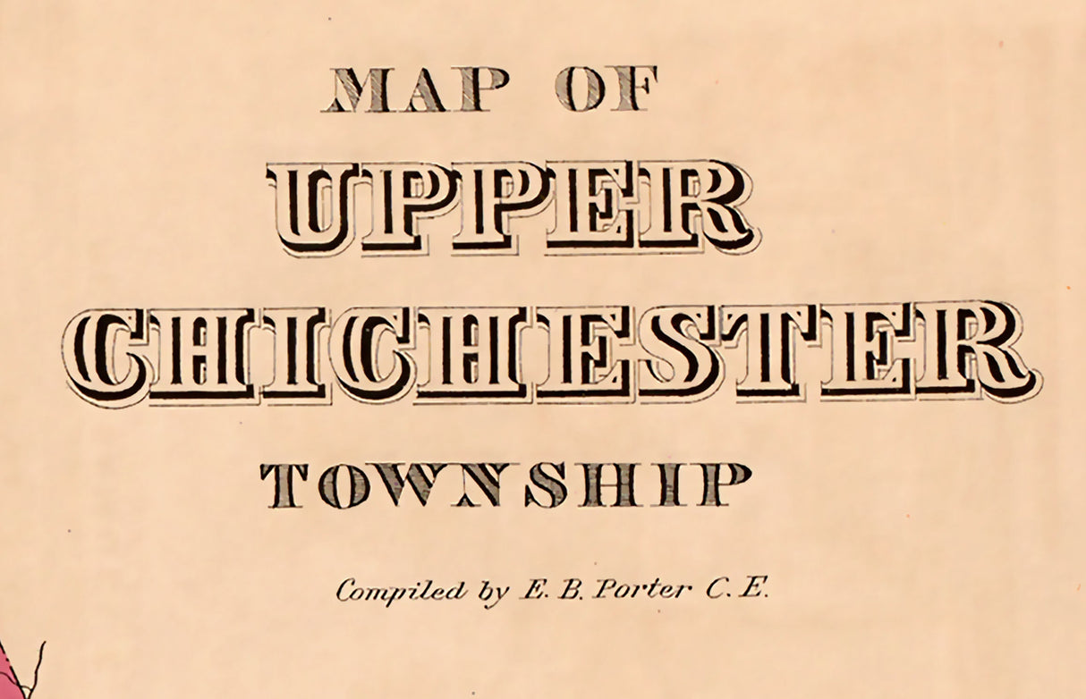 1875 Map of Upper Chichester Township Delaware County Pennsylvania