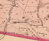 1875 Map of Upper Chichester Township Delaware County Pennsylvania