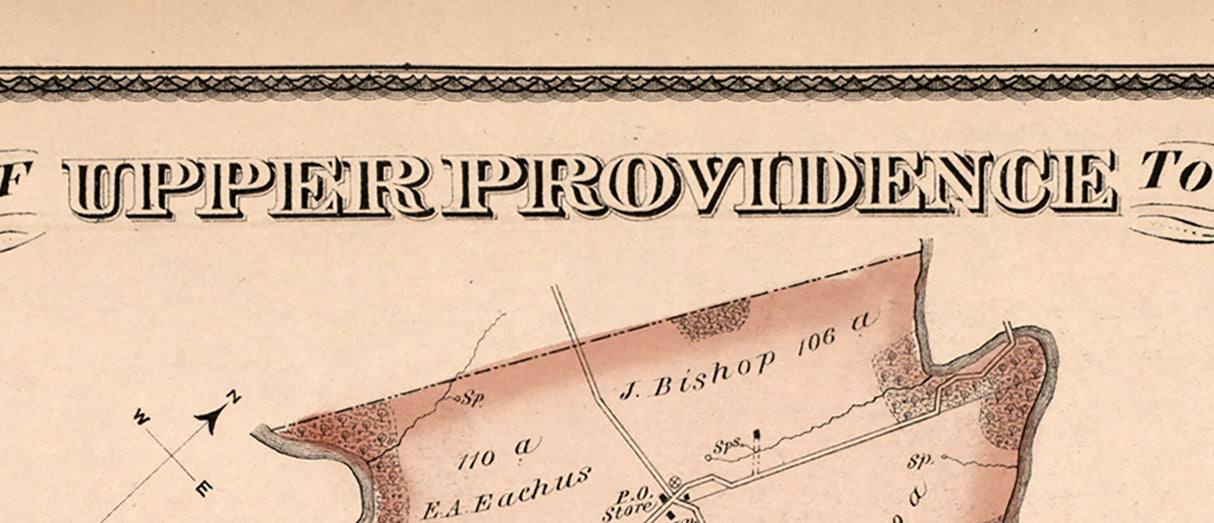 1875 Map of Upper Providence Township Delaware County Pennsylvania