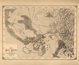 1888 Map of Part of Kern County California Bakersfield