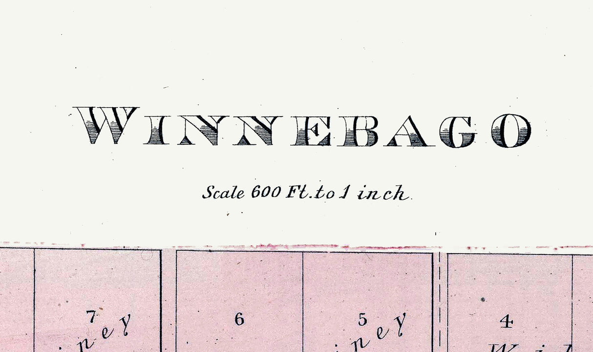 1886 Town Map of Winnebago Illinois