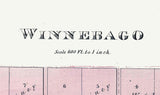 1886 Town Map of Winnebago Illinois