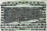 1893 Panoramic Map of Haverhill Massachusetts