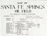 1922 Farm Line Map of Santa Fe Springs Oil Field California