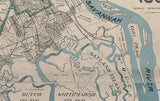 1906 Map of Chatham County Georgia Savannah