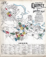 1901 Town Map of Quincy Norfolk County Massachusetts