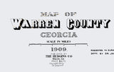 1909 Map of Warren County Georgia