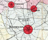 1909 Map of Warren County Georgia