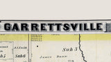 1874 Map of Garrettsville Portage County Ohio Randolph Atwater Station