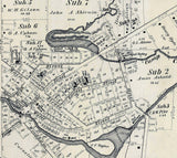 1874 Map of Garrettsville Portage County Ohio Randolph Atwater Station