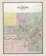 1886 Map of Belvidere Boone County Illinois