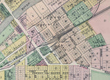 1886 Map of Belvidere Boone County Illinois