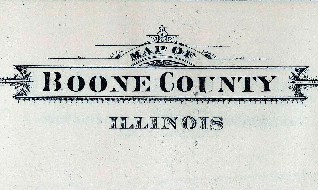 1886 Map of Boone County Illinois