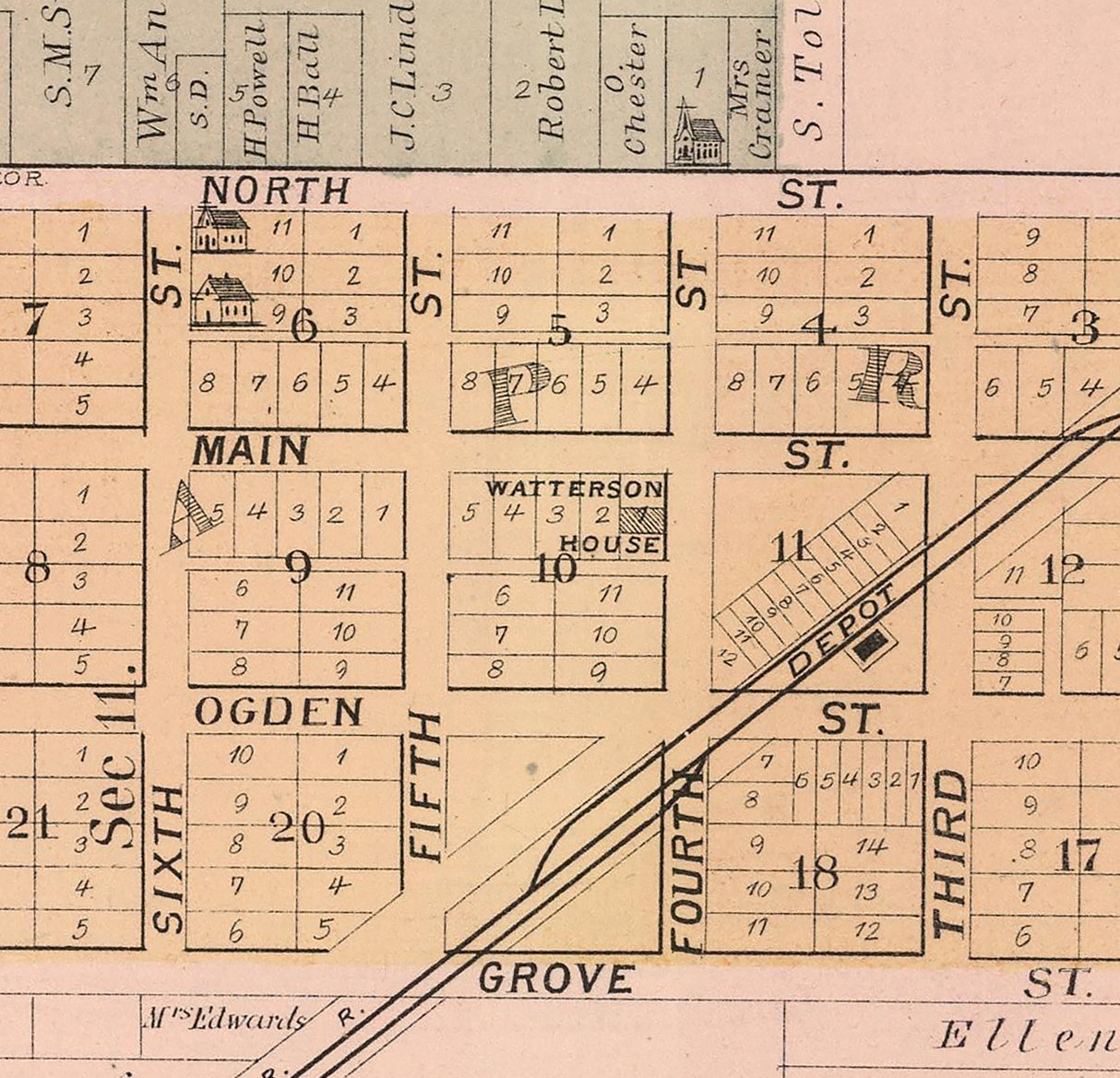 1886 Map of Capron Boone County Illinois