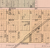 1886 Map of Capron Boone County Illinois
