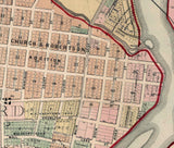 1886 Map of Rockford Boone County Illinois