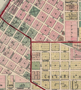 1886 Map of Rockford Boone County Illinois