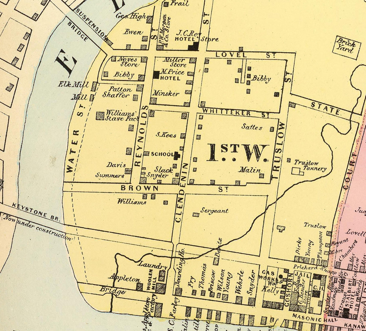 1873 Map of Charleston West Virginia