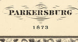 1873 Map of Parkersburg West Virginia