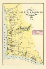 1873 Map of Pt Pleasant Mason County West Virginia