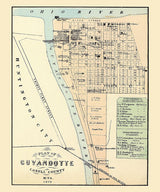 1873 Map of Cuyandotte Cabell County West Virginia