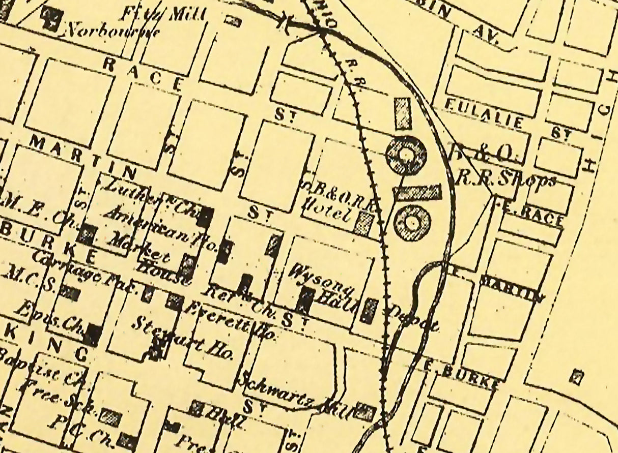 1873 Map of Mannington Marion County West Virginia