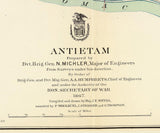 1867 Map Battle of Antietam Sharpsburg Maryland and Harpers Ferry