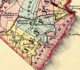 1873 Map of Morgan Berkeley and Jefferson County West Virginia