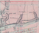 1876 Map of Logansport Cass County Indiana