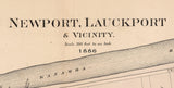 1886 Map of Newport Lauckport West Virginia