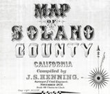 1872 Map of Solano County California