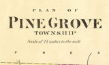 1865 Map of Pine Grove Township Venango County Pennsylvania Oil Region