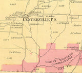 1865 Map of Pine Grove Township Venango County Pennsylvania Oil Region