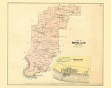 1865 Map of Richland Township Venango County Pennsylvania Oil Region